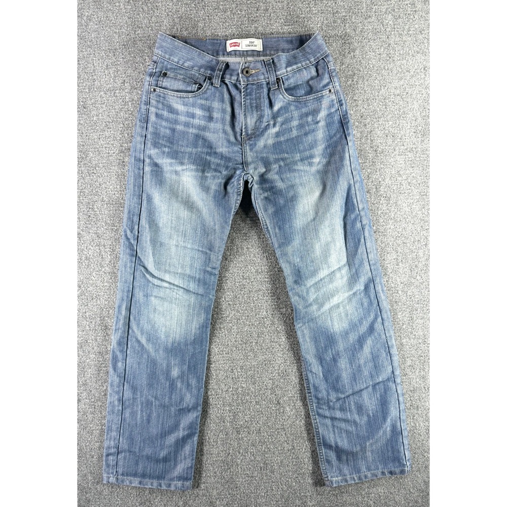 Levis 514 Straight Fit Blue Denim Jeans Medium Wash 18 Reg Classic Casual